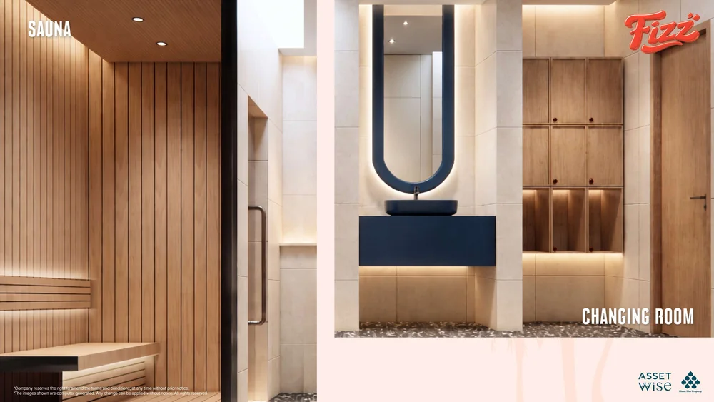 The Title FIZZ artist’s impression: Sauna and changing room