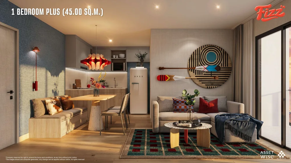 The Title FIZZ artist’s impression: One Bedroom Plus · living area